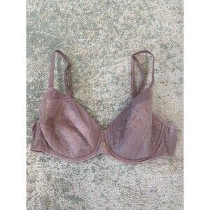 SOMA Size 40D Lightest Lift Perfect Coverage Lace Floral Pattern Underwired Bra